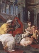 The Holy family with St.Elisabeth and St.John t he Baptist Francesco Primaticcio
